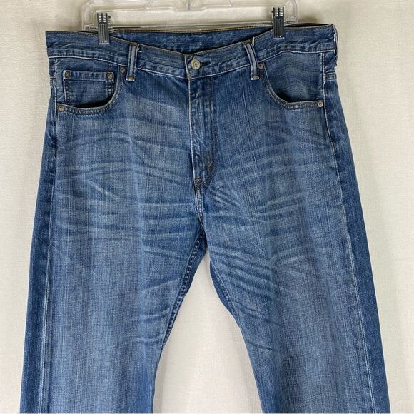 Levi’s Jeans Men’s 569 Straight Leg Loose Fit 5 Pocket Cotton Denim 36x34 STAINS - Picture 3 of 15